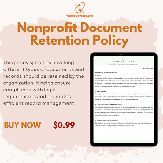 Nonprofit Document Retention Policy