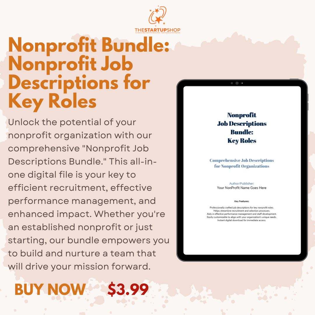 Nonprofit Template Bundle: Nonprofit Job Descriptions for Key Roles